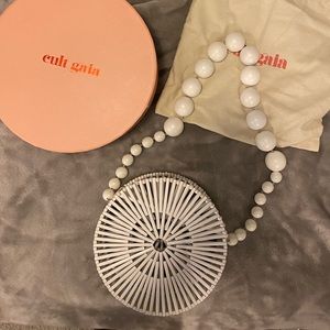 Cult Gaia Luna Bag-White Bamboo